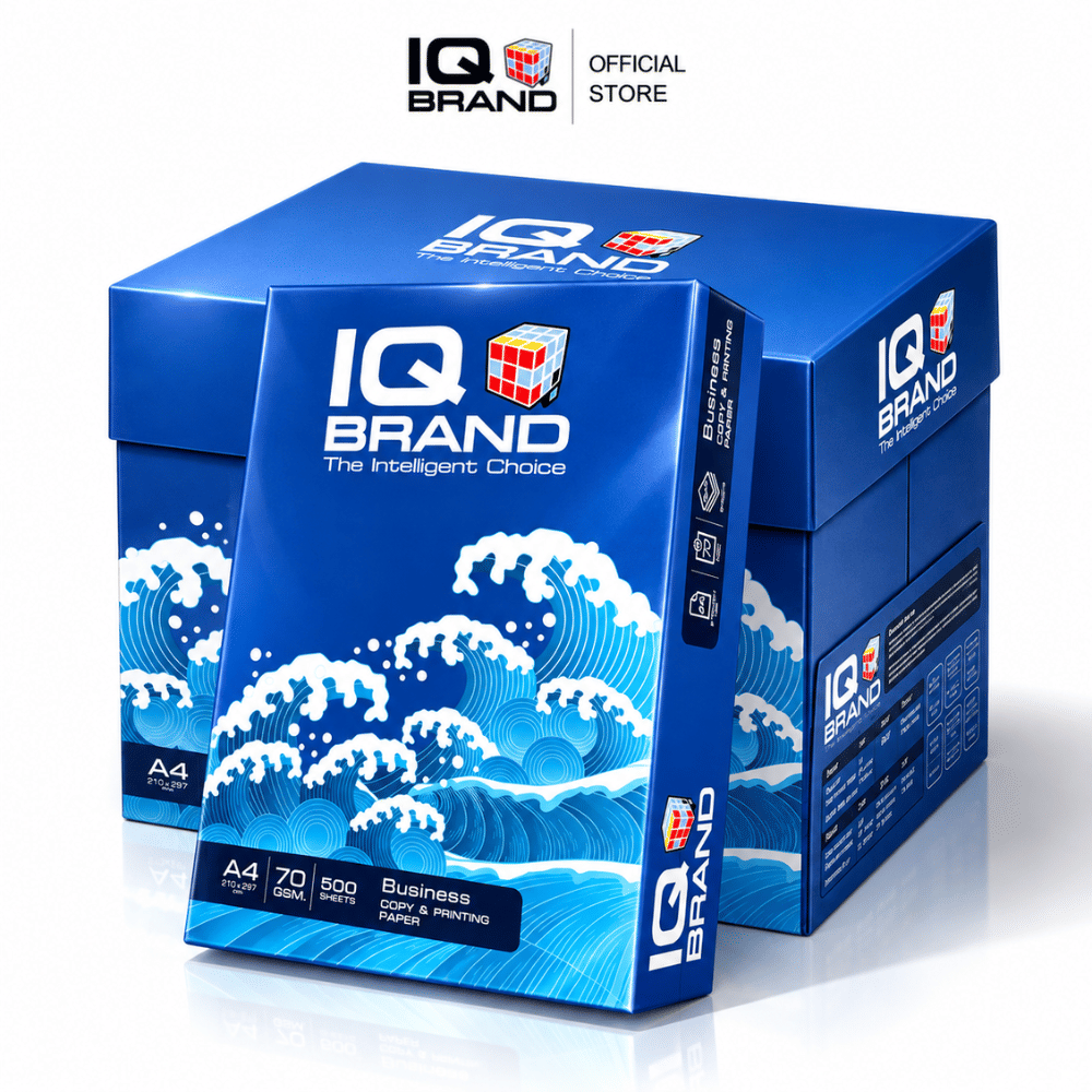 กระดาษถ่ายเอกสาร IQ BRAND รุ่น BUSINESS SERIES ขนาด A4 หนา 70 แกรม บรรจุ 5 รีม (500 แผ่น/รีม)_0